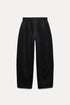 ZARA CARROT FIT PLUSH FLEECE TROUSERS